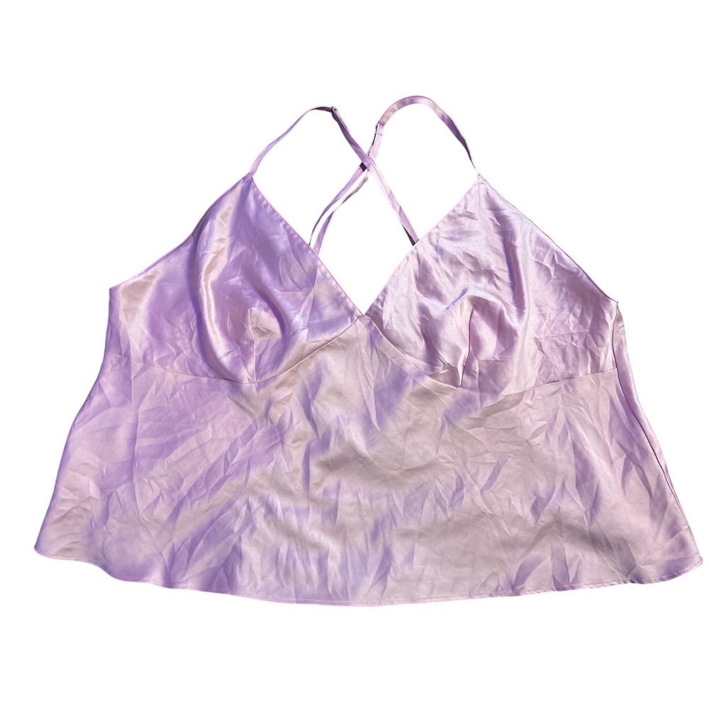 Victoria's Secret Women's Pink Satin Strappy Camisole Lingerie Top Size XXL - Picture 1 of 7